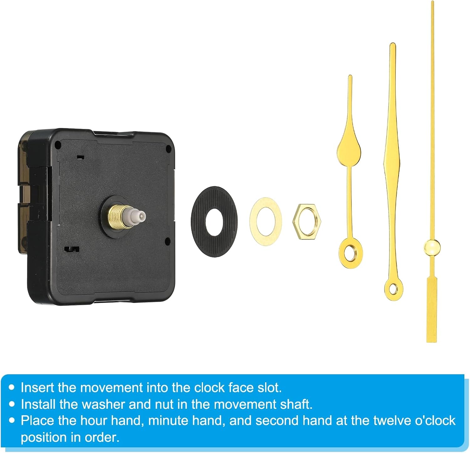 Battery Operated Quiet Mute Clock Movement from PATIKIL