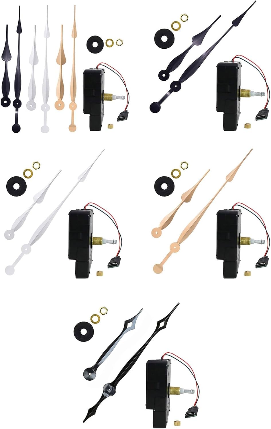 Wall Clock Repair Kit with Adjustable Cable and USB Charger