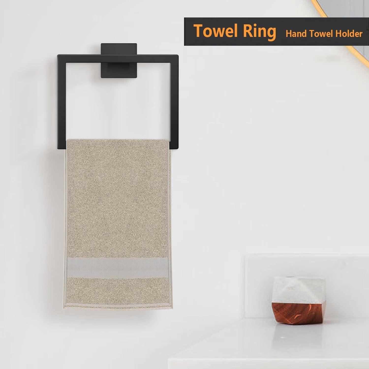 2-Piece Stainless Steel Towel Ring Set