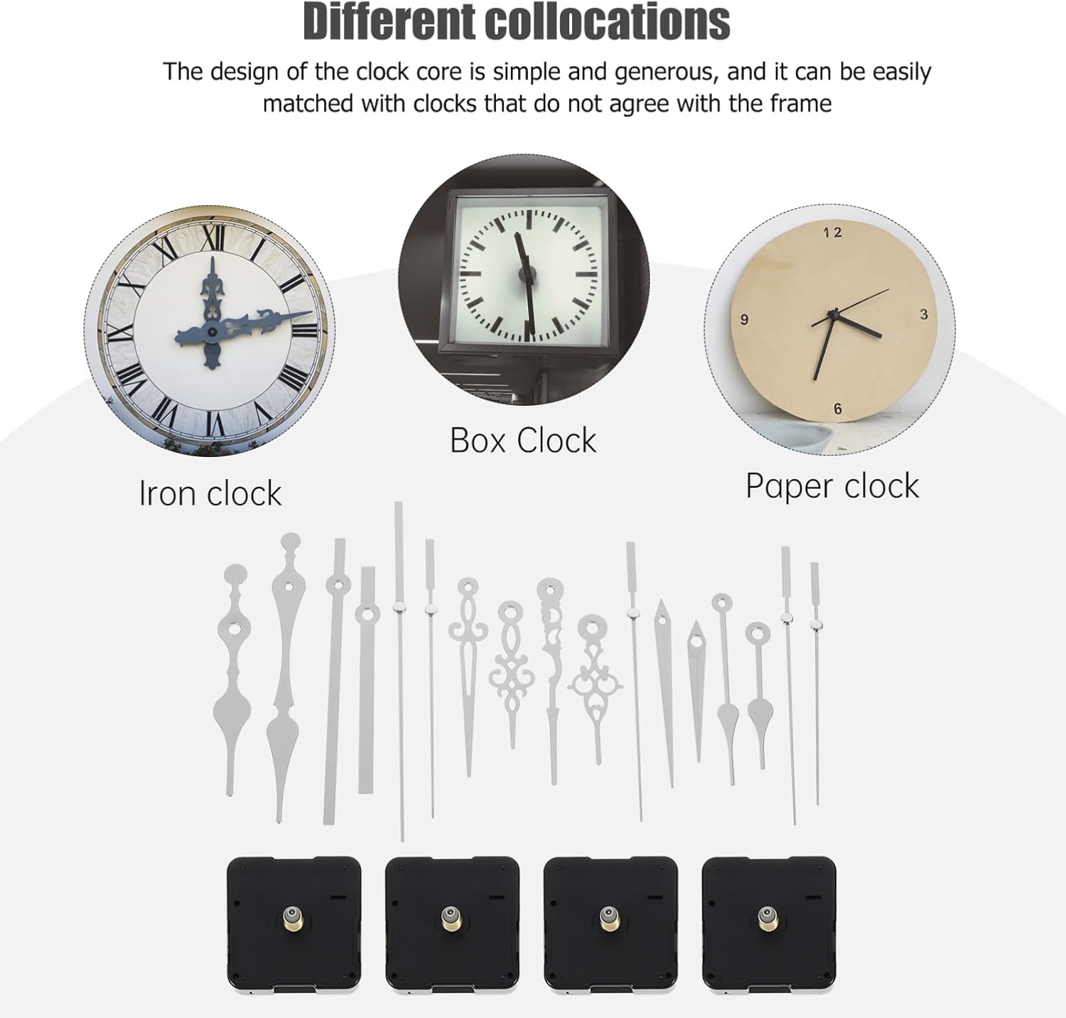 Angoily 4 Set Creative Clock Movement Mechanism Set