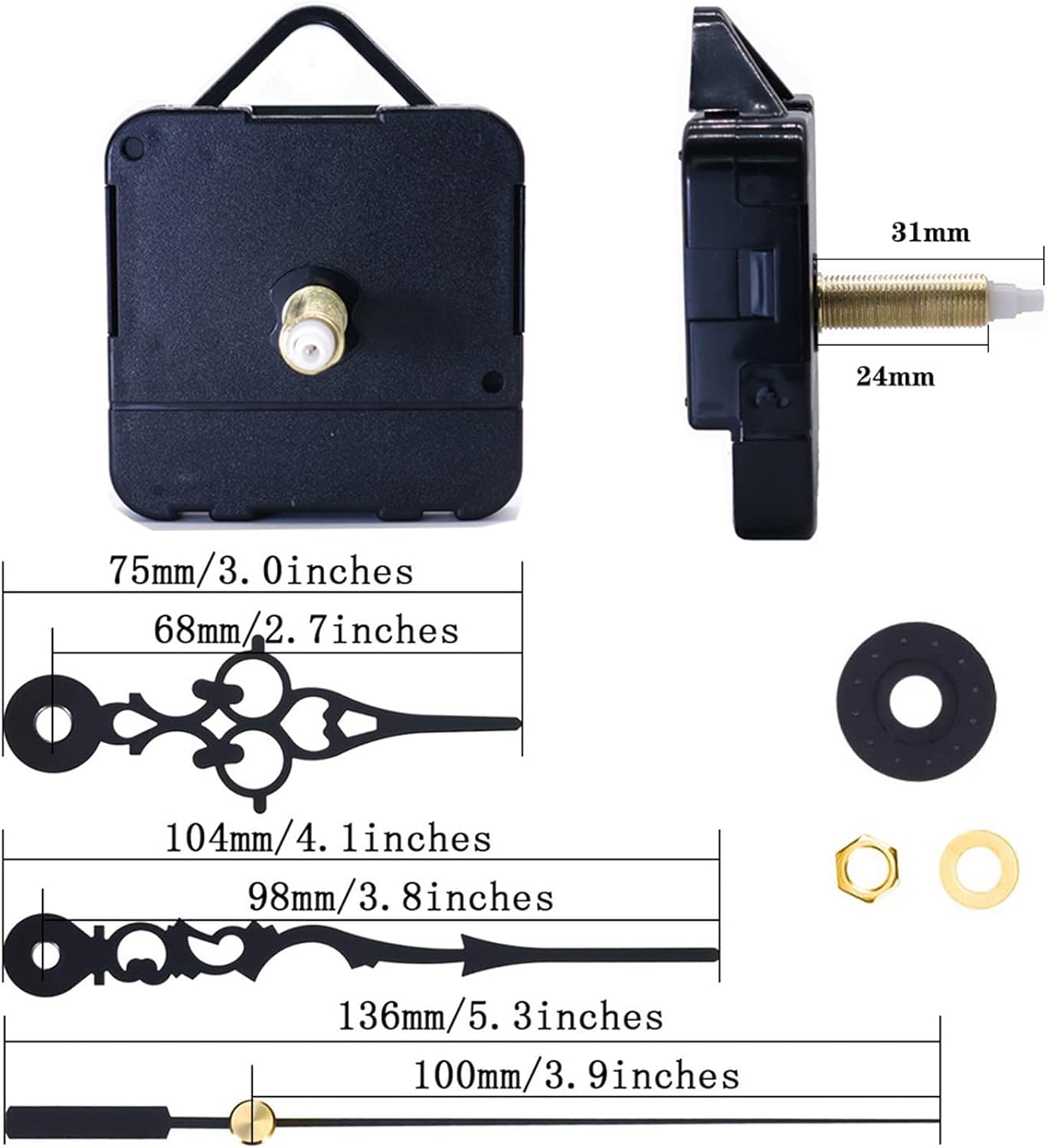Battery Operated Wall Clock Movement Parts for Craft Use