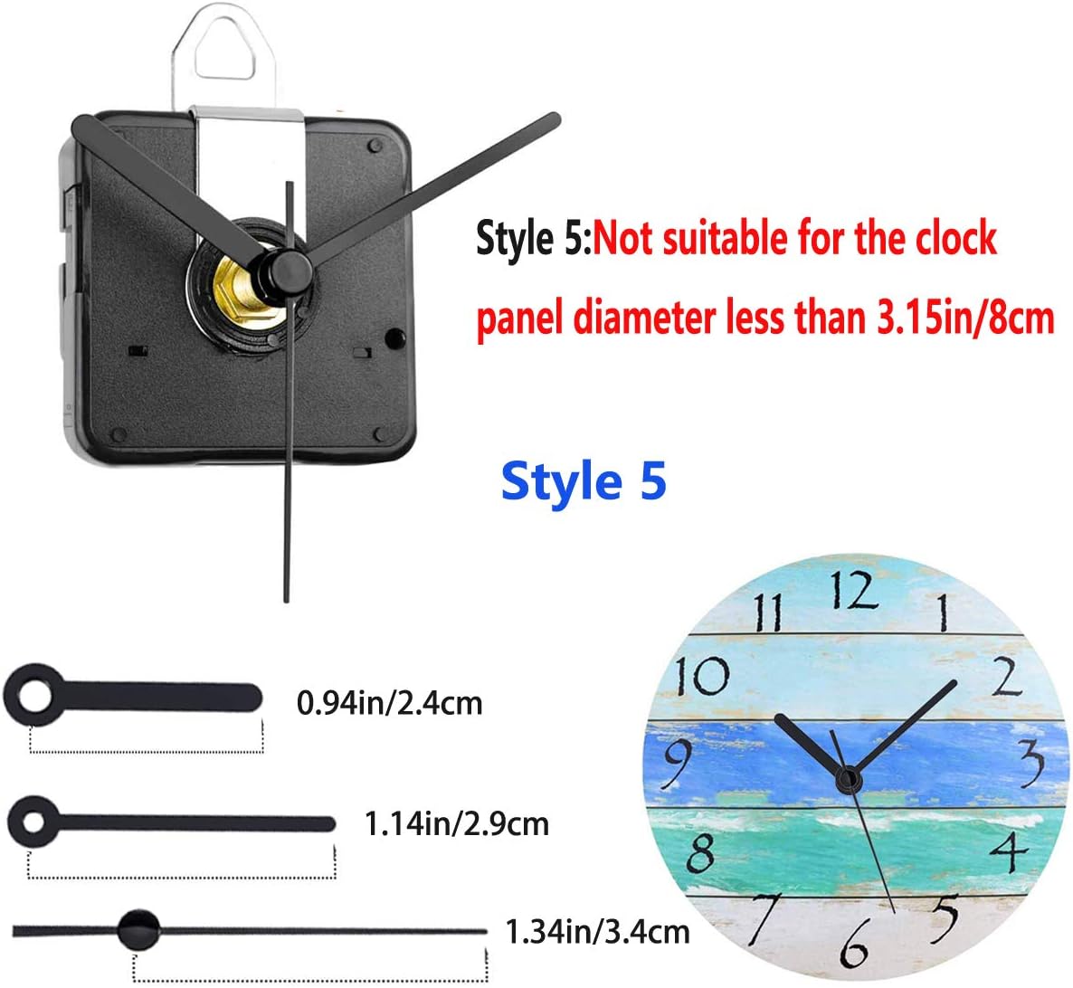 High-Quality Battery-Operated Clock Movement Parts for DIY Repair 2-Pack
