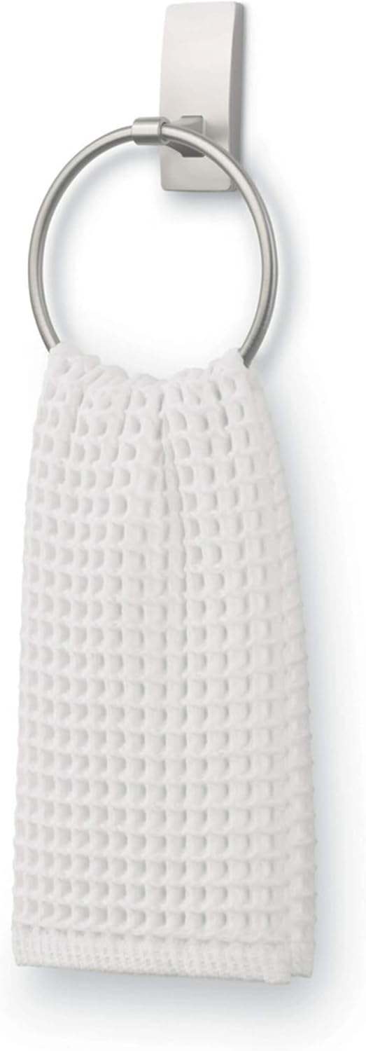 Transform Your Bathroom with SATIN NICKEL Towel Holder - Rust Water Resistant Organizer