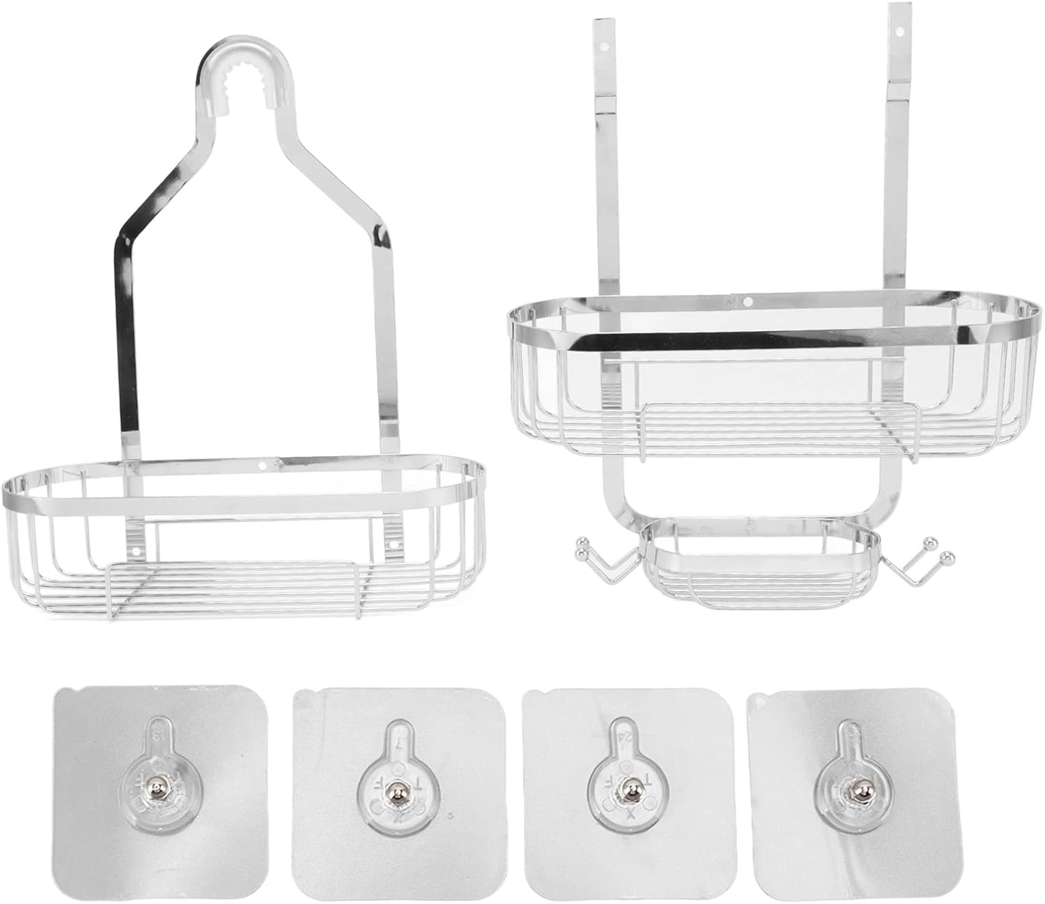Sturdy Wall-Mounted Bathroom Basket 2 Layer Punch