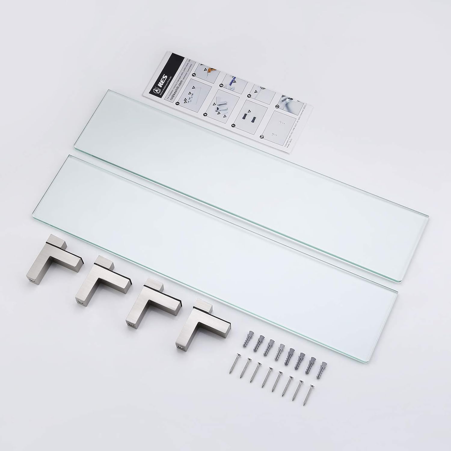 KES Tempered Glass Shelves for Bathroom Space-Saving Best Choice