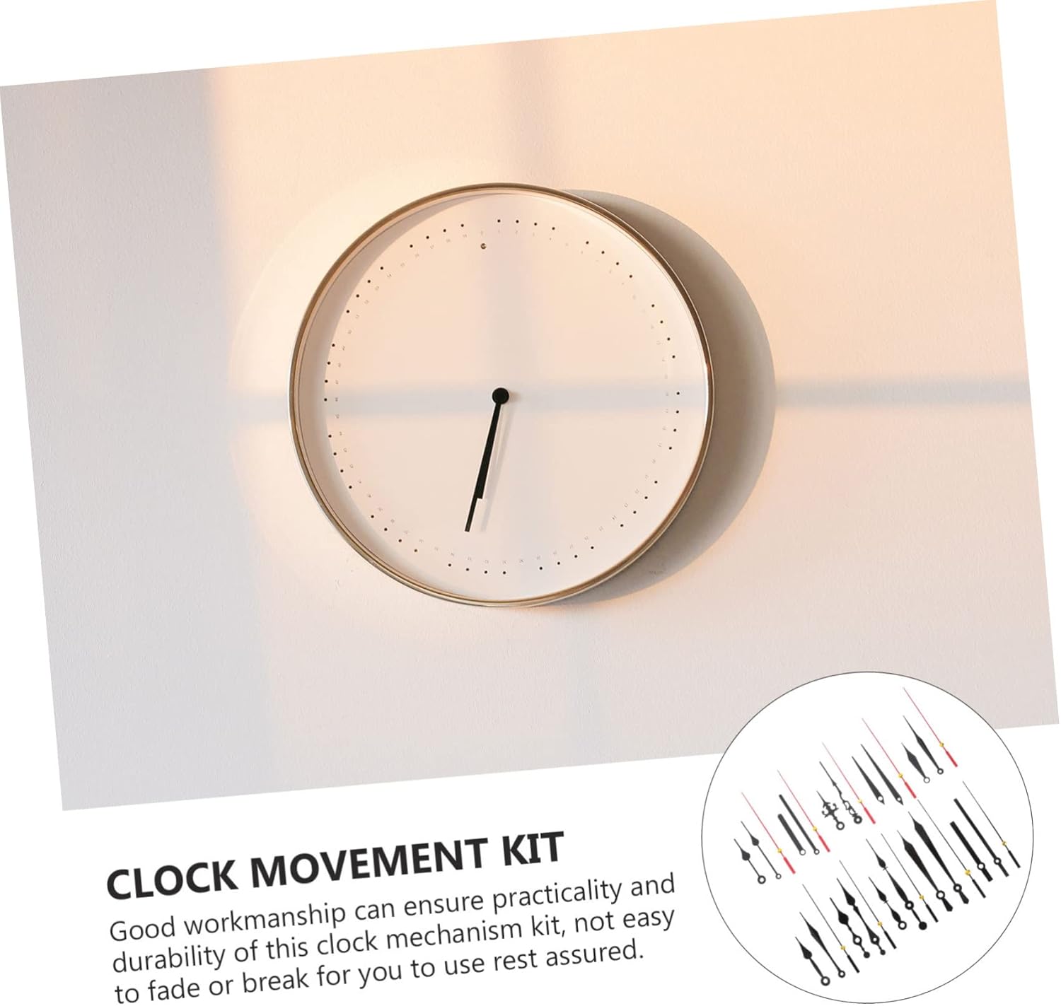 10-Piece Mute Wall Clock Movement Kit for DIY Clocks