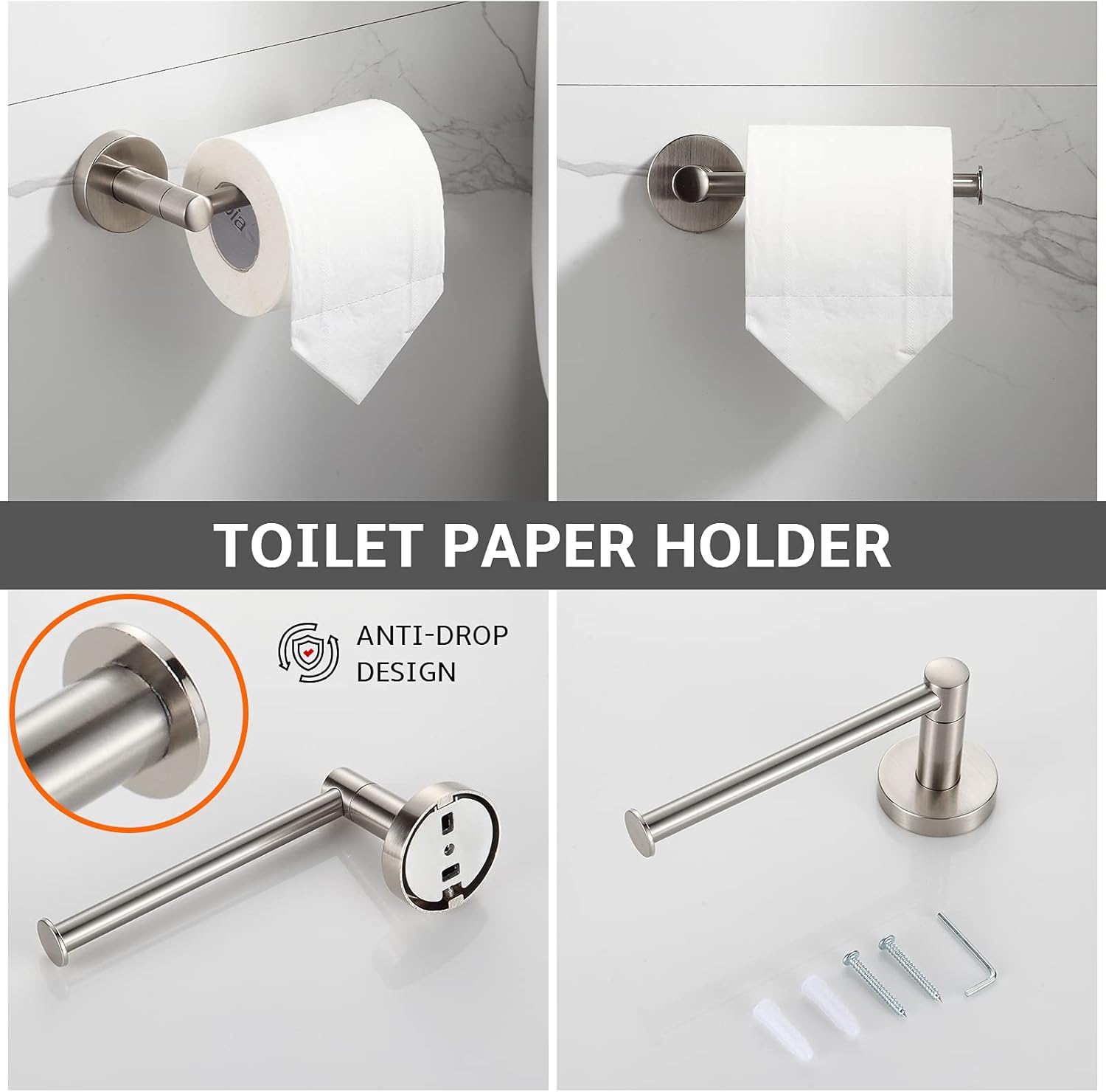 Adjustable Bathroom Towel Holder Set with 24 Bar