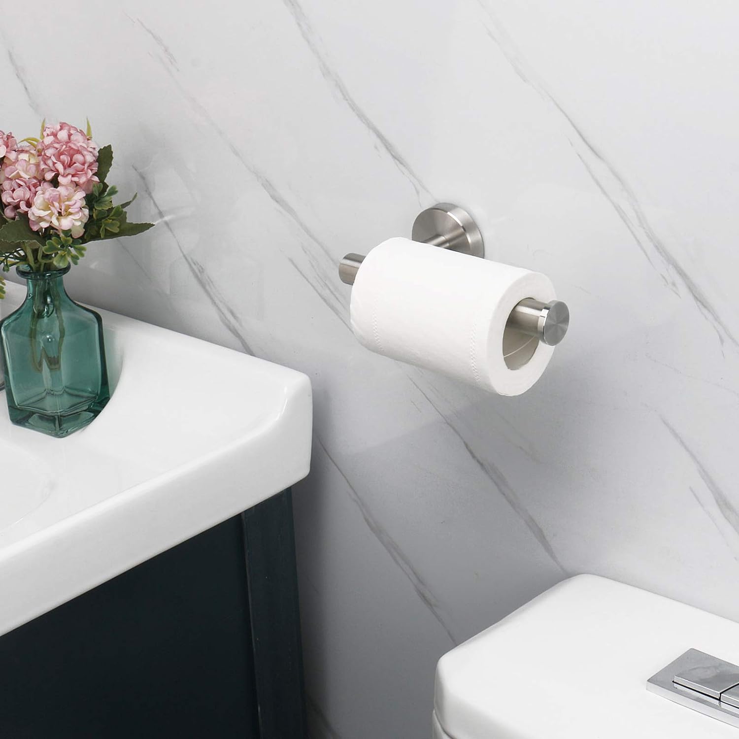 NearMoon Premium Stainless Steel Toilet Paper Holder Brushed Nickel