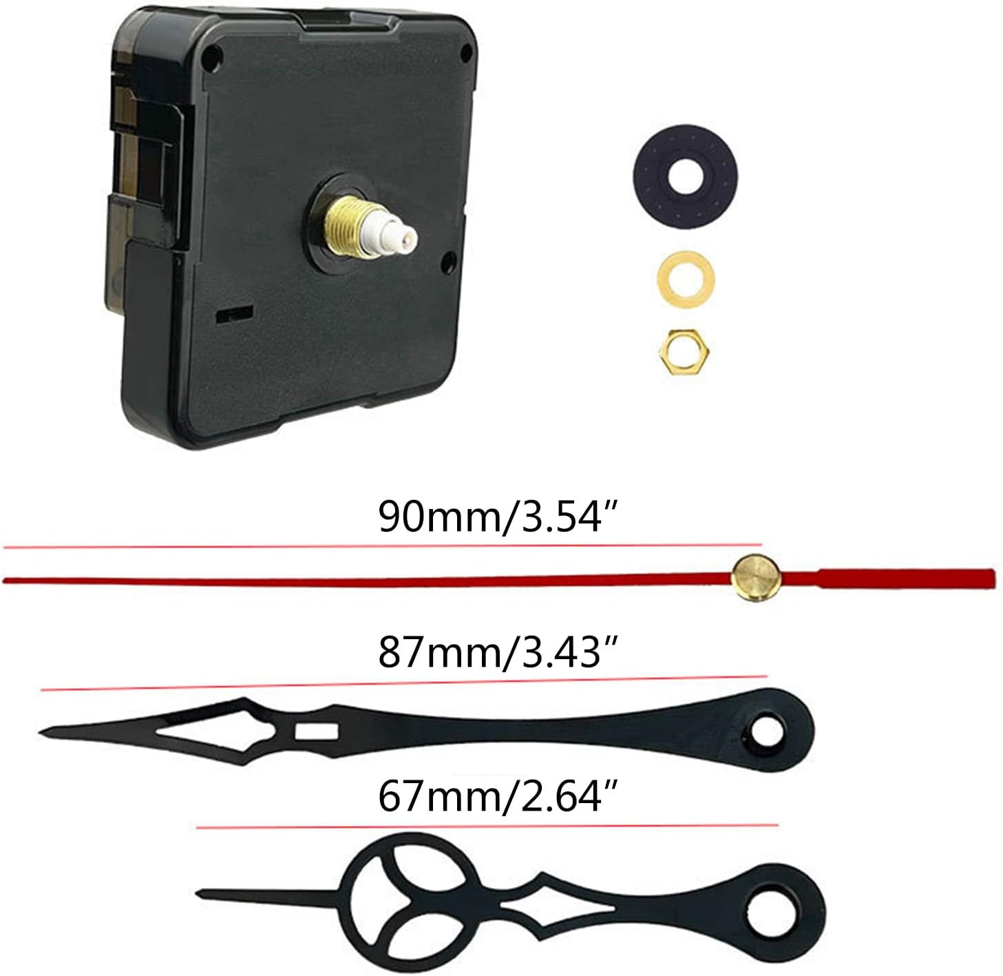 Reliable Clock Movement Repair Kit for 13mm Shaft with Hour Second Hands