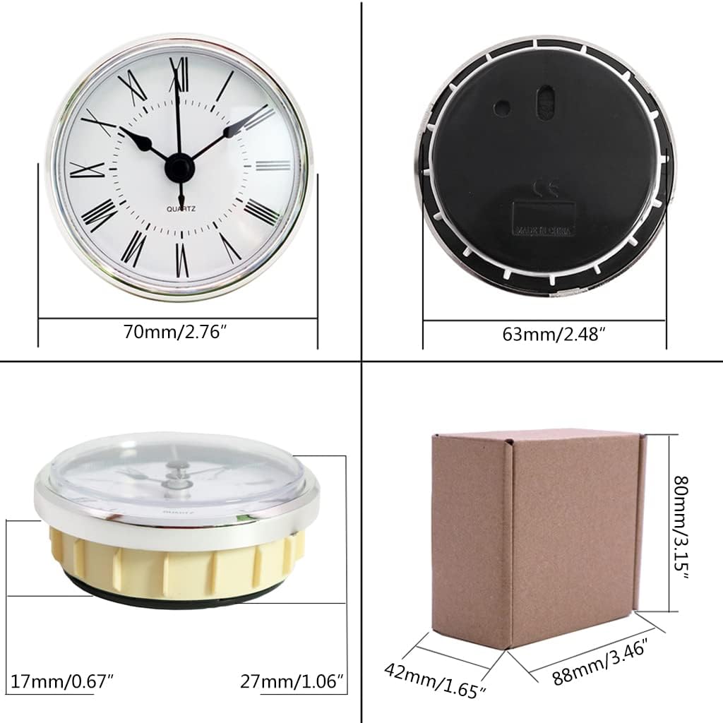 Precision Clock Movement Insert with 70mm Face