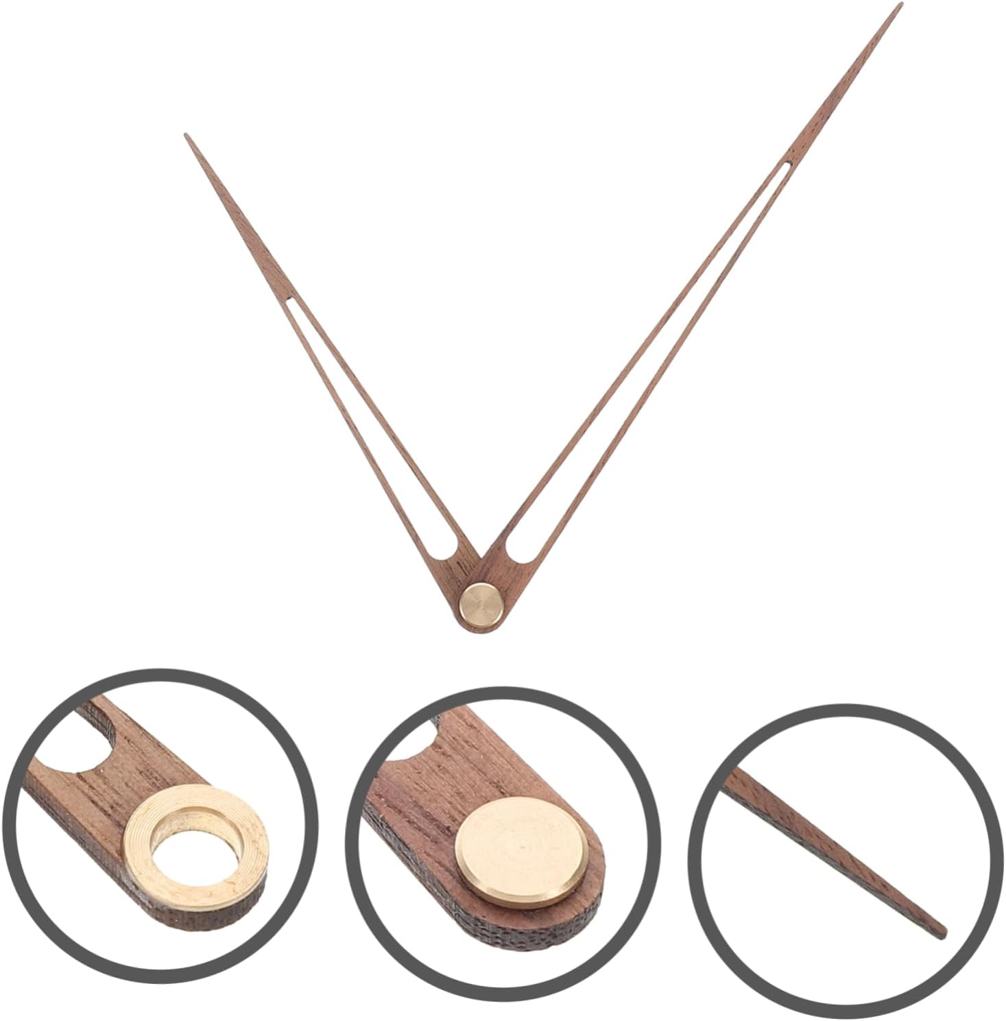 IWOWHERO 5 Set Wooden Clock Hands Kit for Long Shaft Clocks