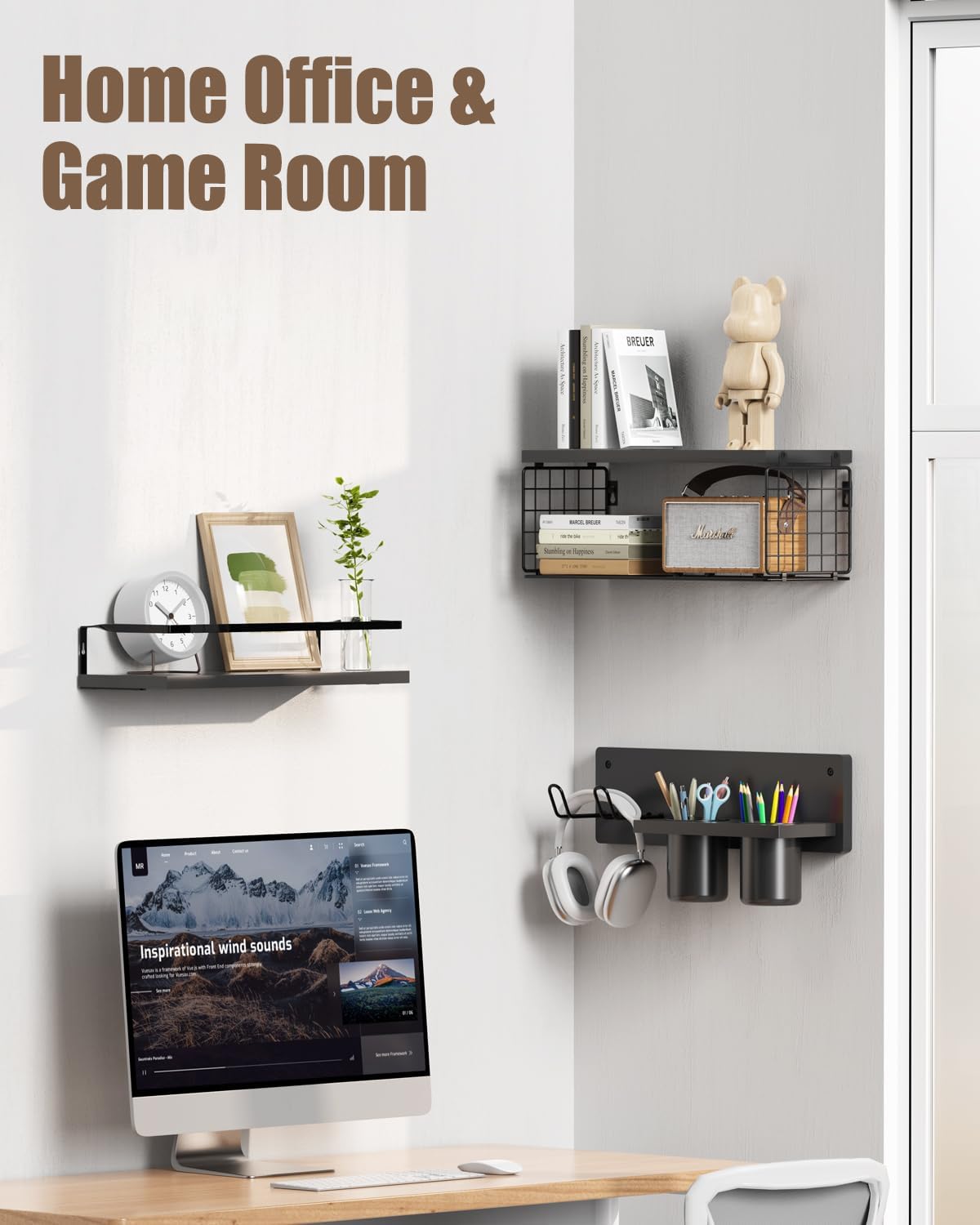 Versatile Floating Storage Shelf for Bathroom Bedroom Kitchen and Living Room