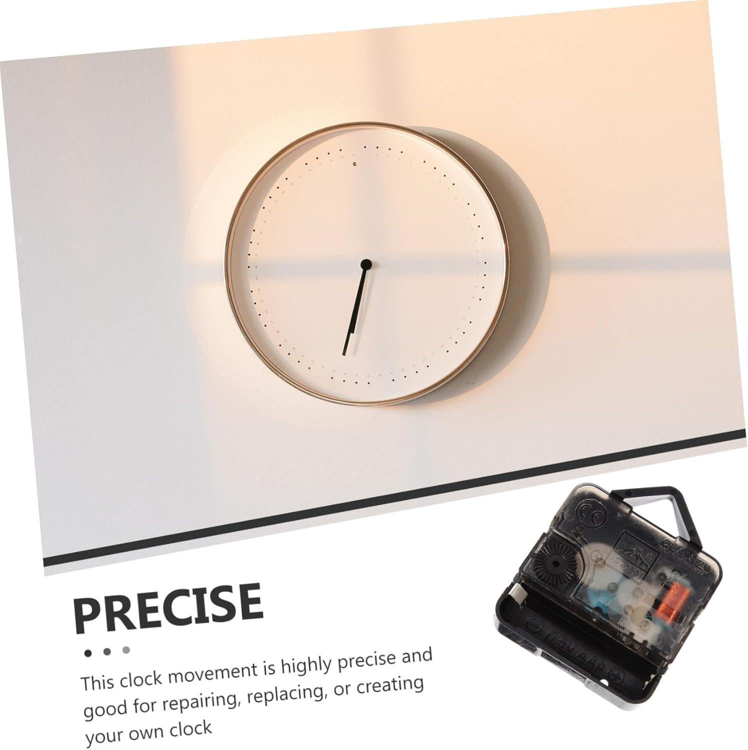 WOONEKY Easy to Install Durable Wall Clock Movement Kit with Mute Precision