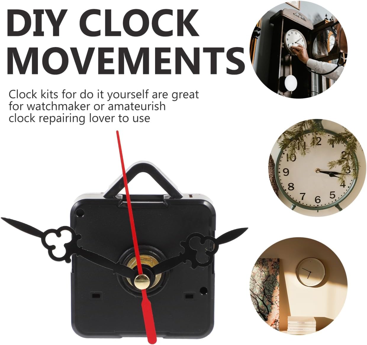 Angoily Wall Clock Movement Mechanism Kit Replacement for DIY Repair