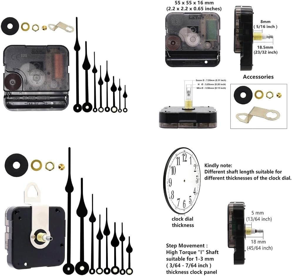 DIY Wall Clock Parts Set - Precision Timer for Home Office Use
