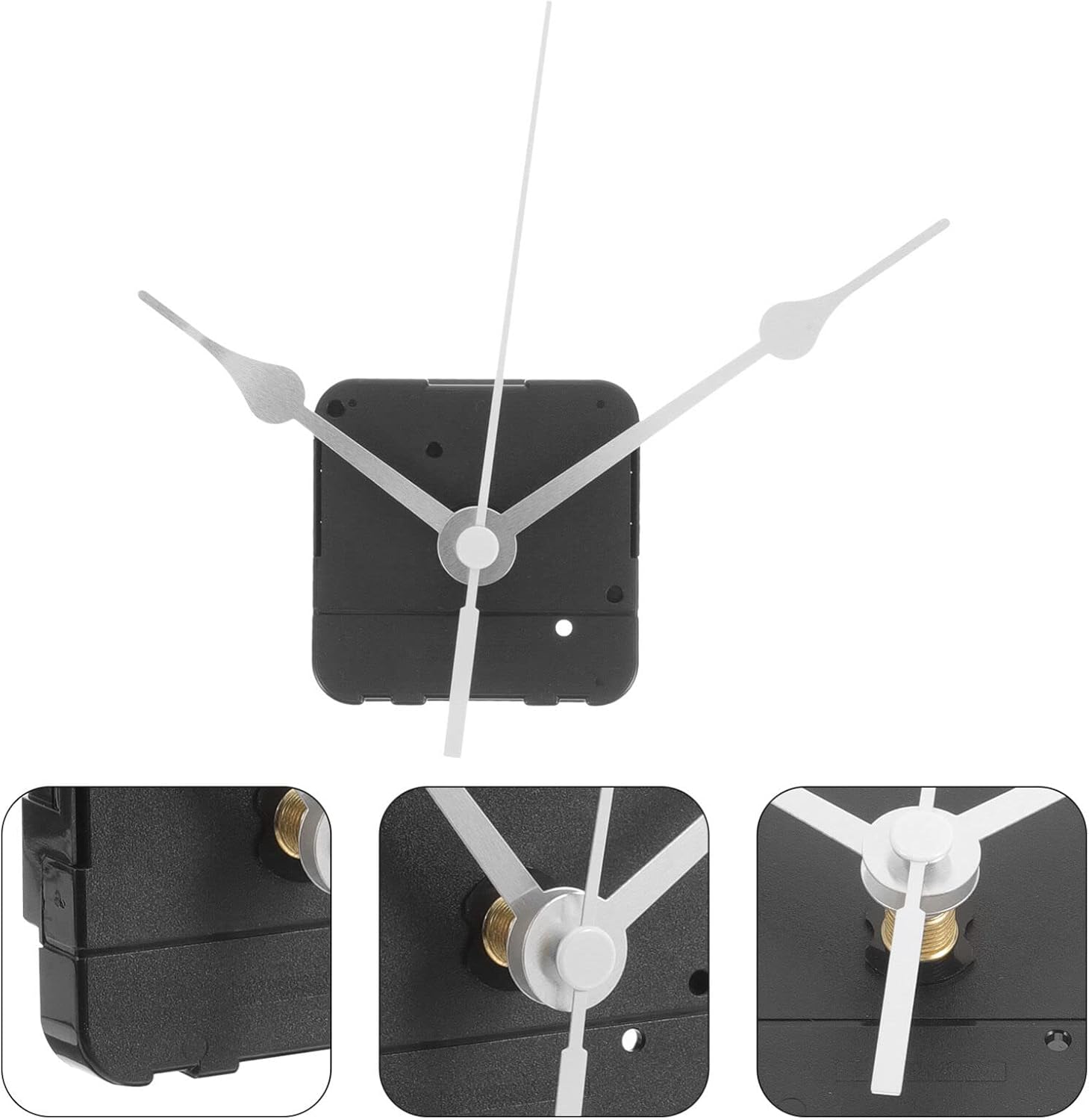 Supvox Reverse Rotating Quartz Wall Clock Movement Kit - Silver