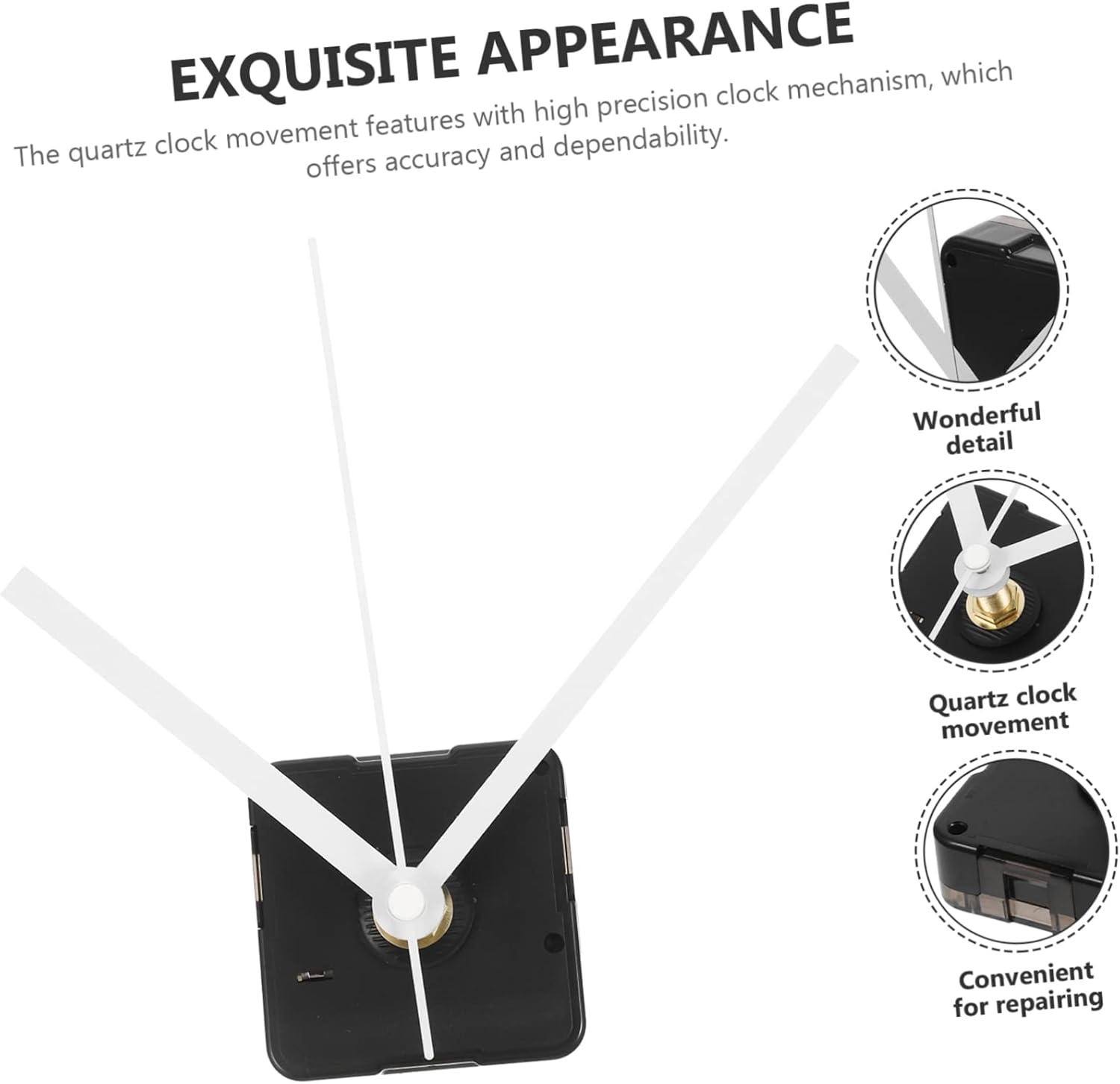 Homoyoyo 2pcs Clock Hands Quartz DIY Wall Clock Kit