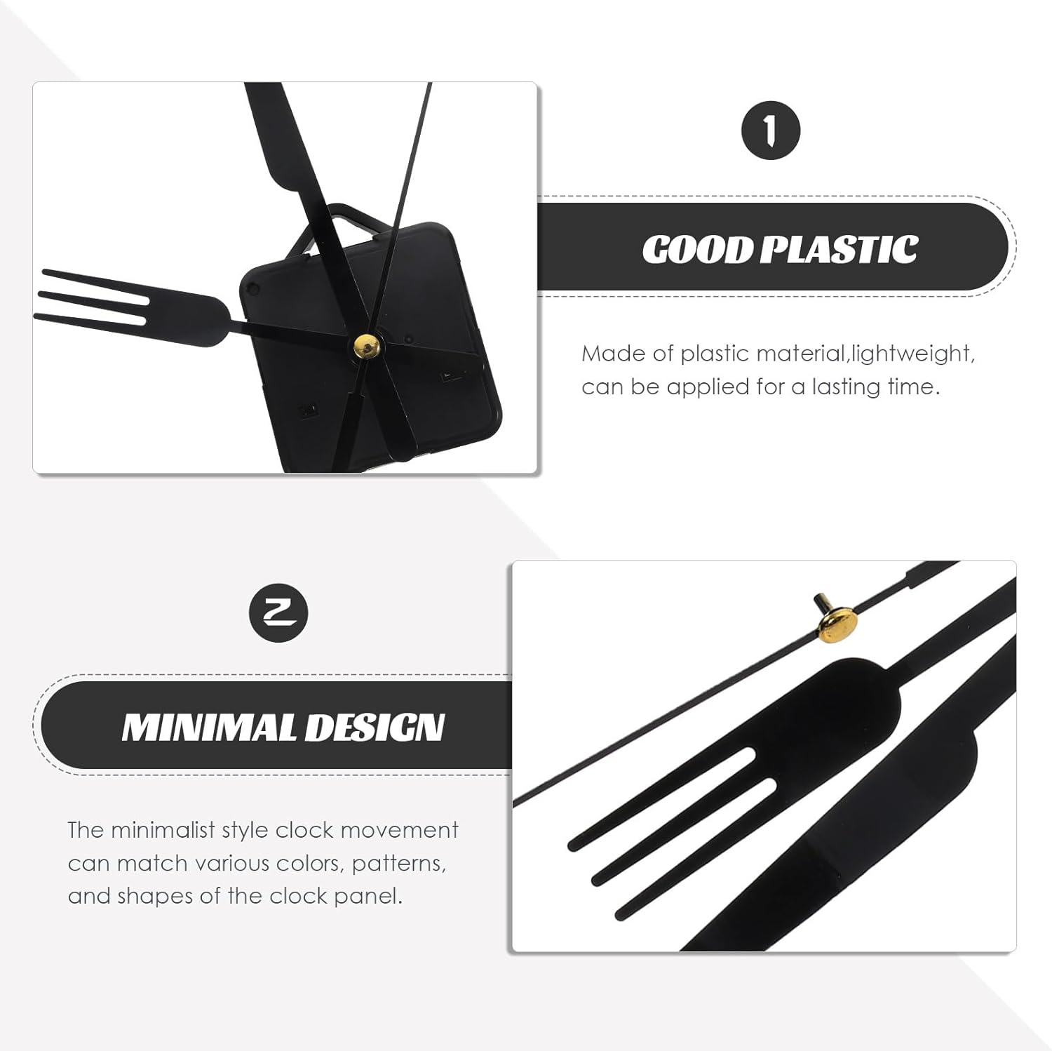 Hemobllo Quartz Clock Mechanism Kit Easy to Replace Perfect forDIY Clocks