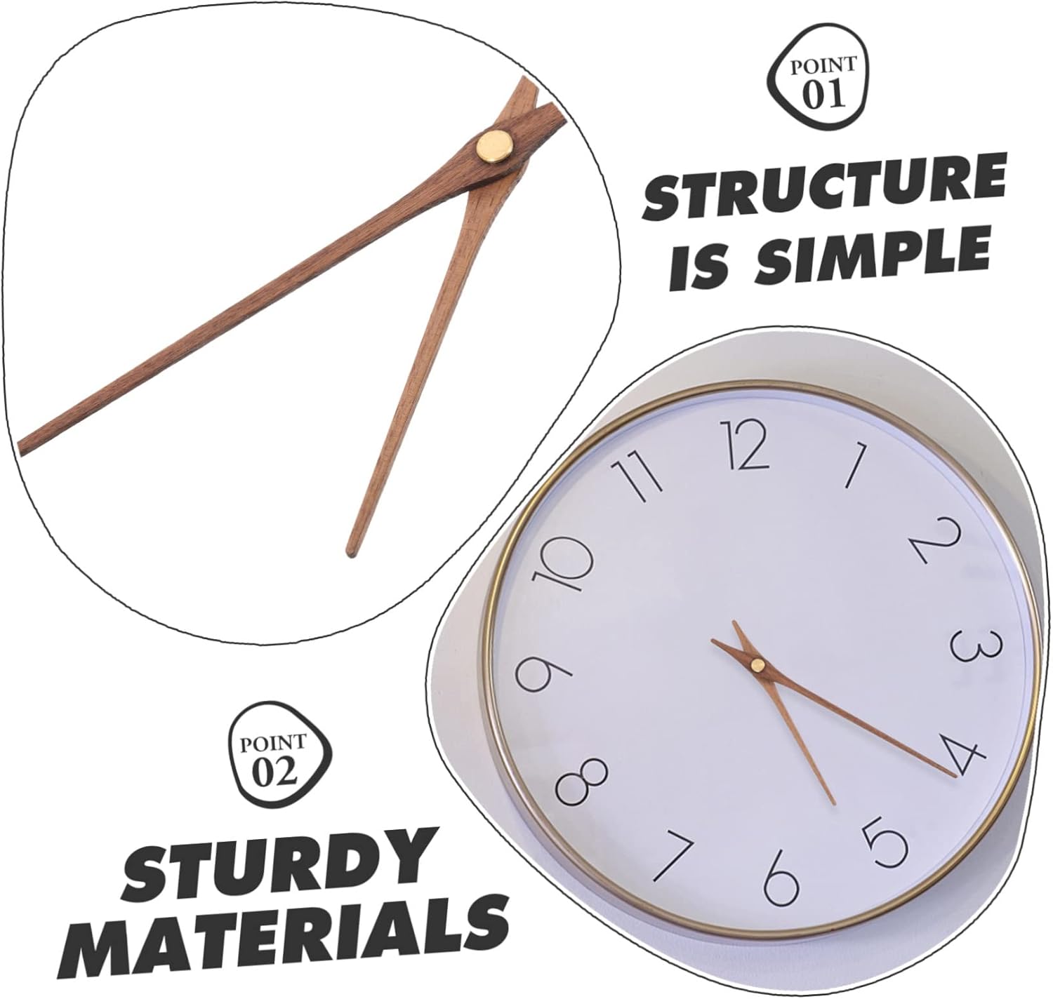Wooden DIY Wall Clock Hands