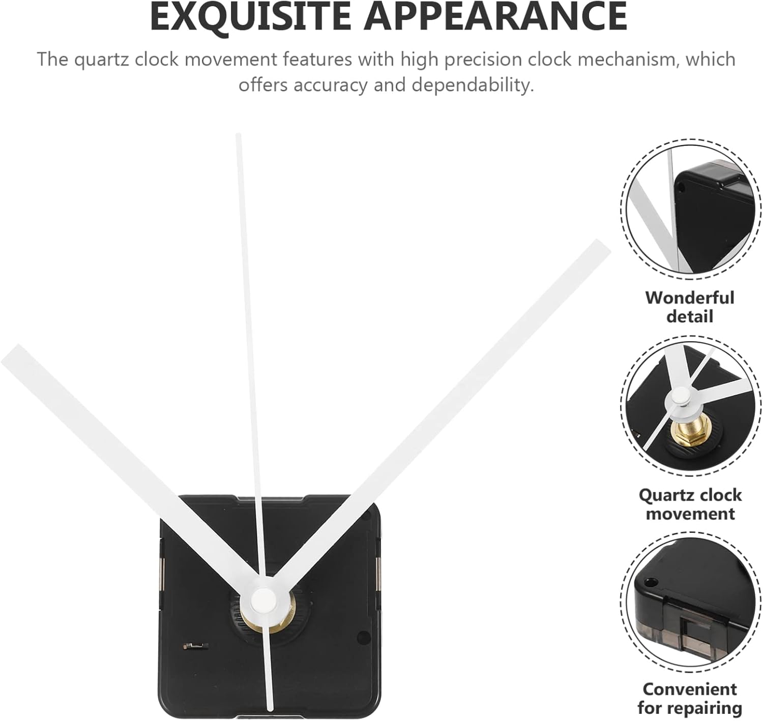SUPVOX Clock Mechanism Replacements for DIY Wall Clocks 2-Piece Set