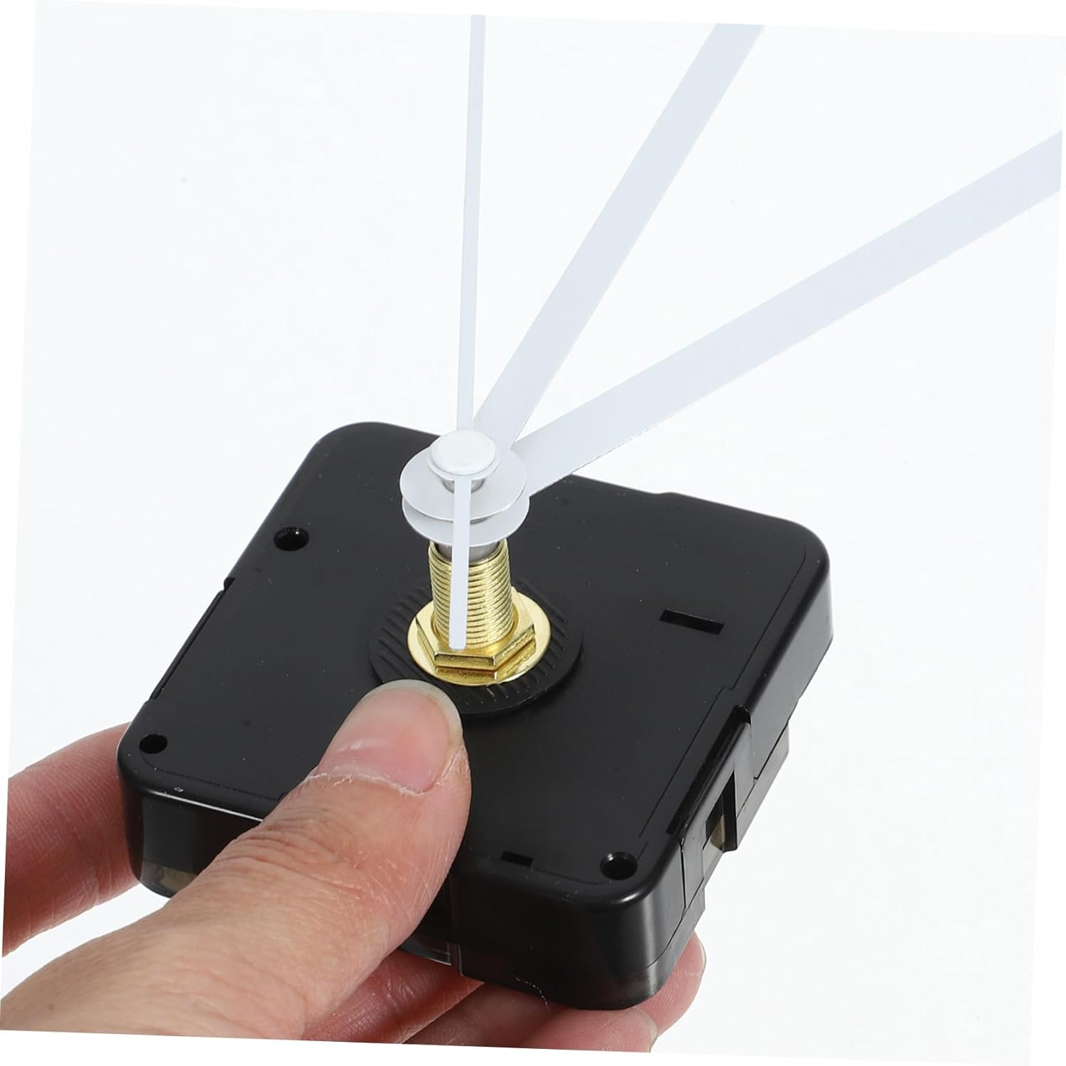 Silent Precision Long Shaft Clock Movement Kit White