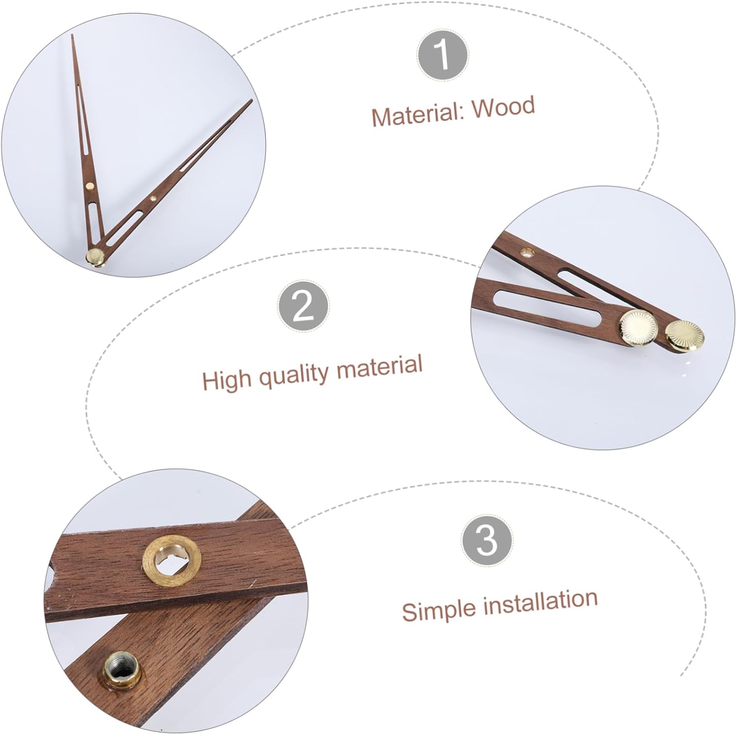 Mikikit 50cm Wall Clock Hand Replacement Set - Modern Nordic Style