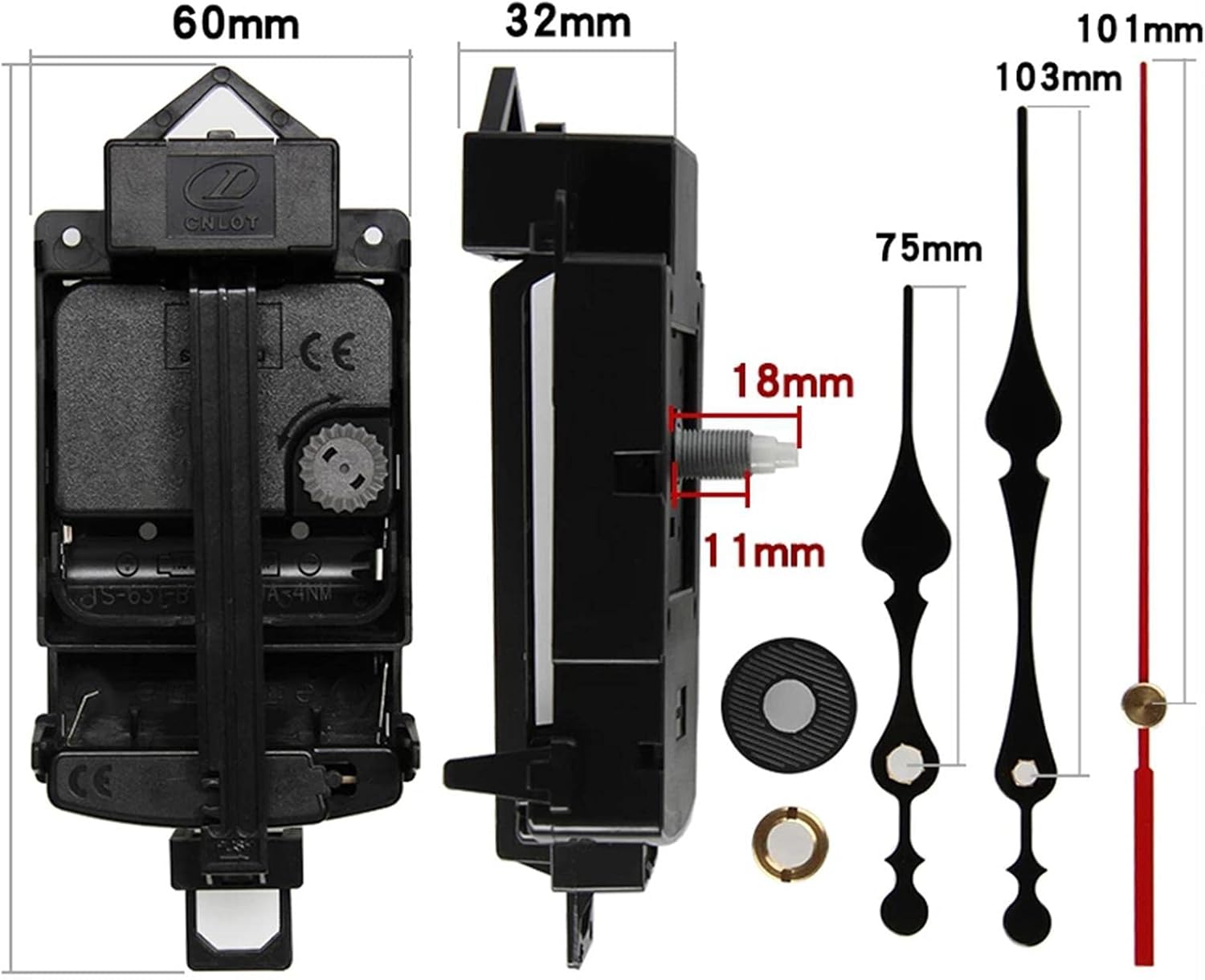 Silent Pendulum Clock Movement Parts
