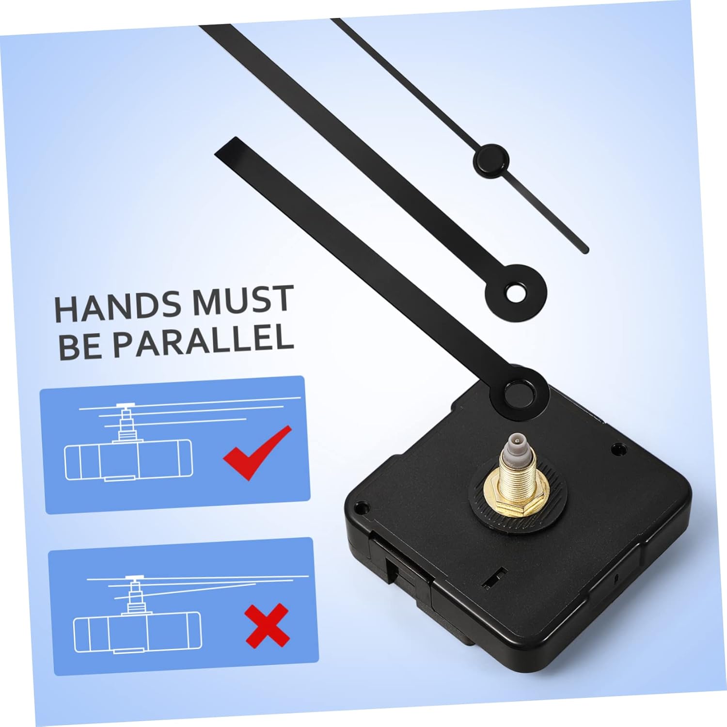 Precision Clock Movement Repair Kit with 8 Replacement Parts