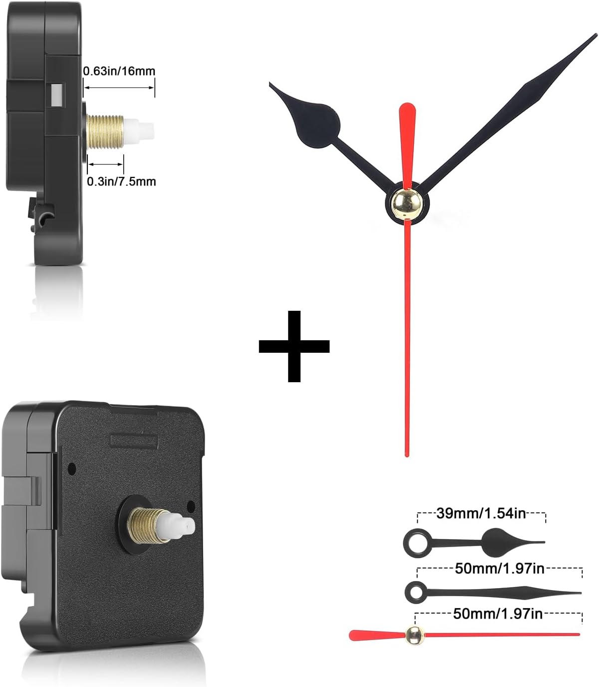 Quartz Wall Clock Movement Mechanism Replacement Battery Operated DIY Parts