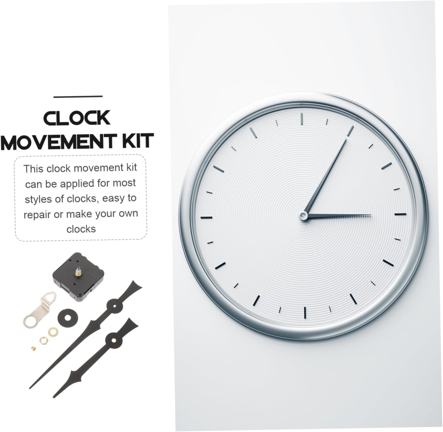 DIY Quartz Wall Clock Mechanism Set with Silent Shaft and Parts