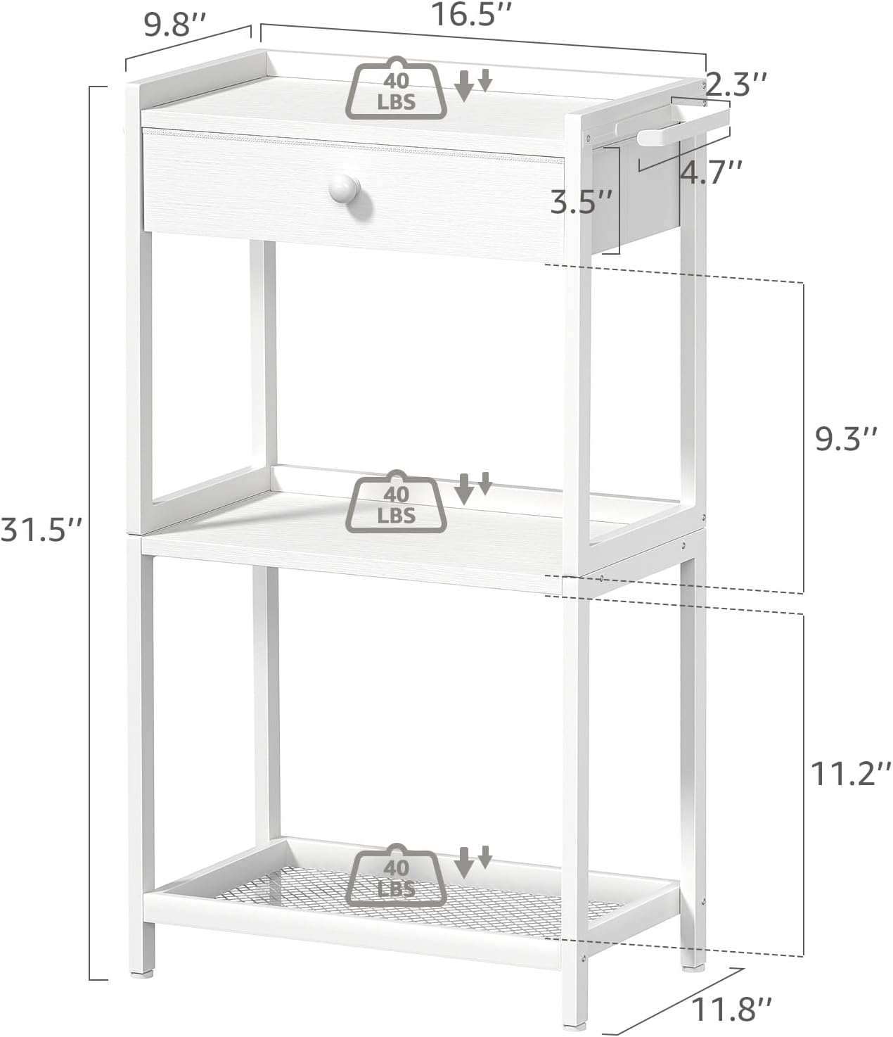 MEUIS Rustic Farmhouse Standing Organizer Durable Ladder Style for Towels Gaskets