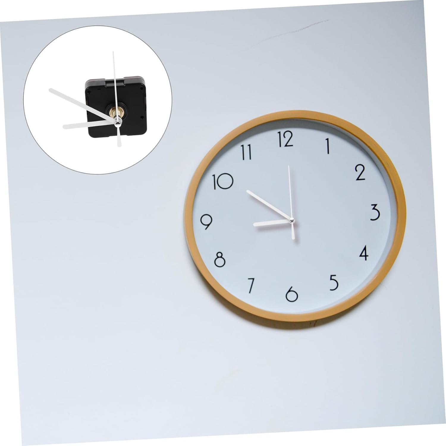 TOBBOMEY Clock Hands Replacement for DIY Wall Clock Mute Plastic Mechanism Kit