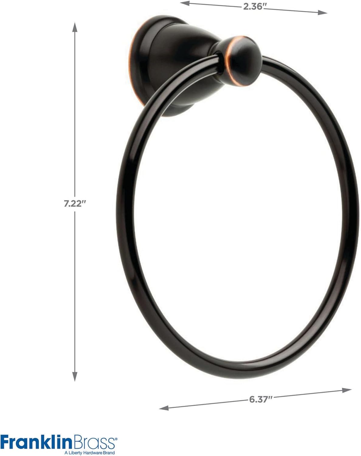 Wall-Mounted Oil-Rubbed Bronze towel ring