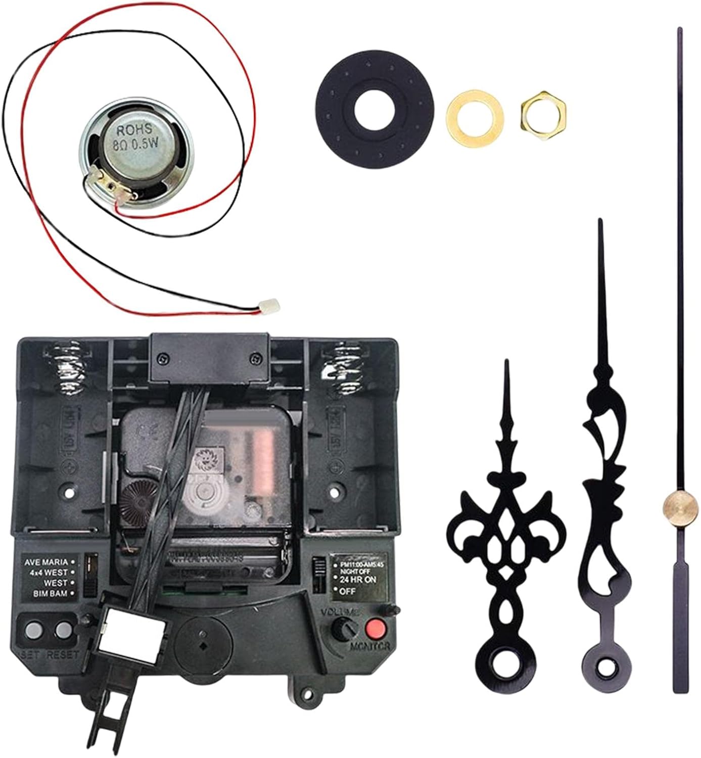 Milageto Quartz Clock Kit Easy to Repair Wallet Moved Sounds