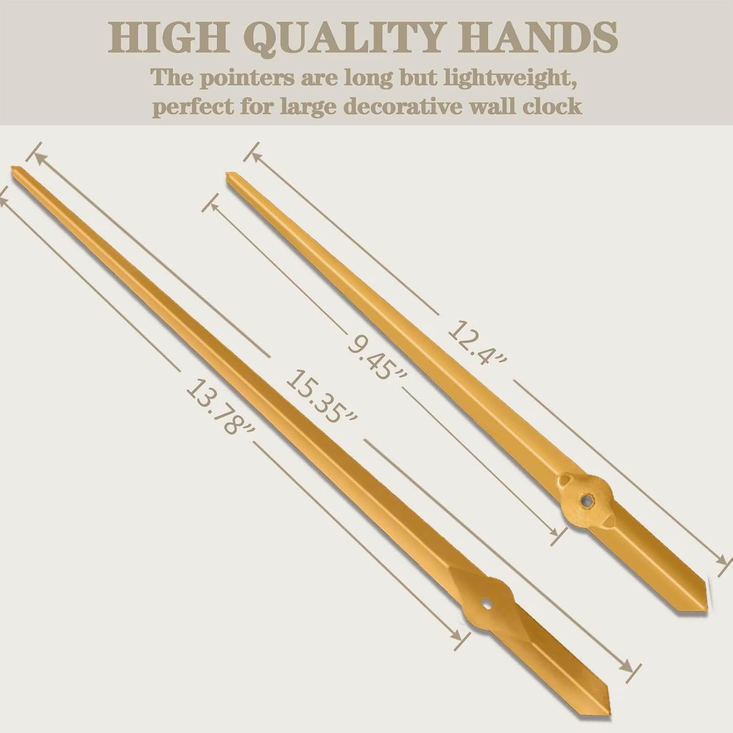 VANGOLD DIY Wall Clock Hand Replacement Gold
