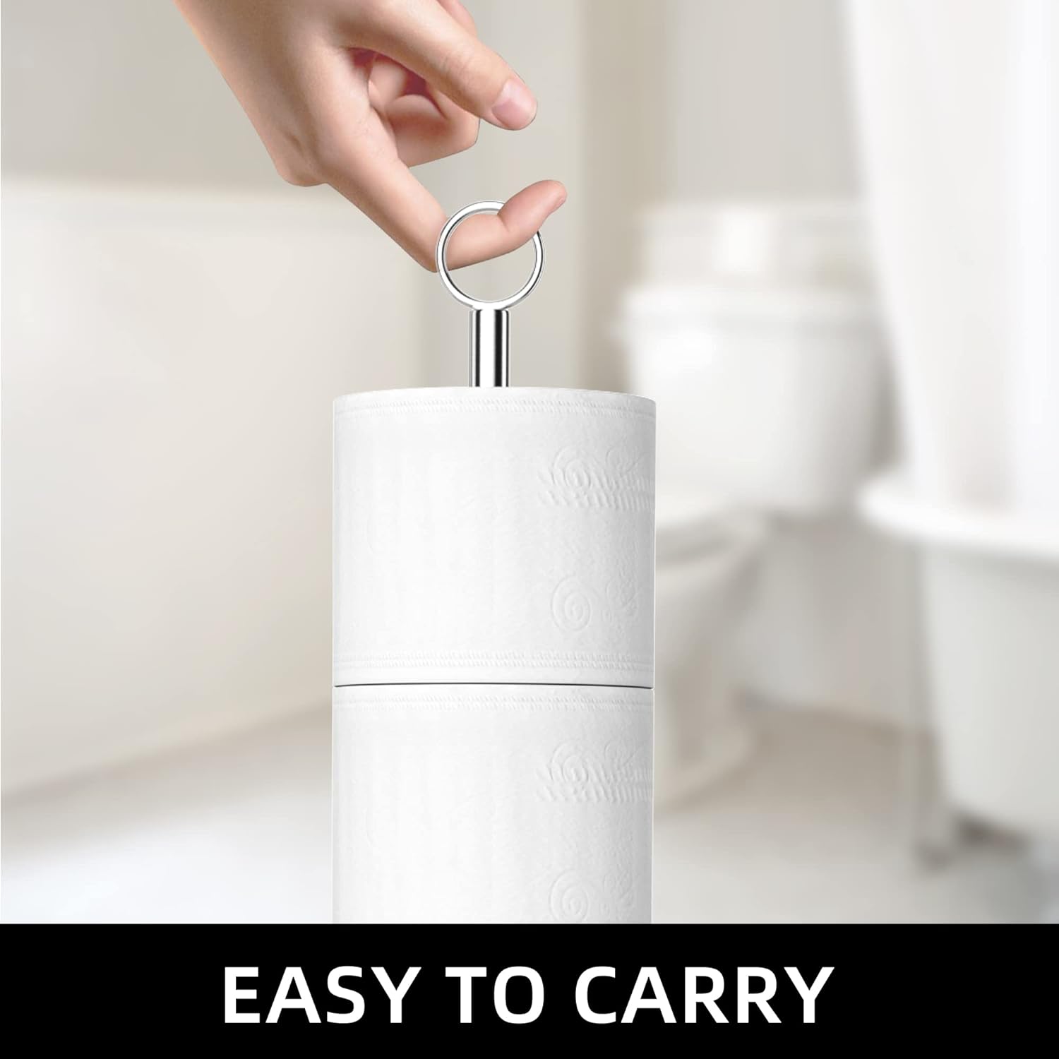 Niffgaff Modern Toilet Paper Holder Stand Stainless Steel 4 Roll Capacity