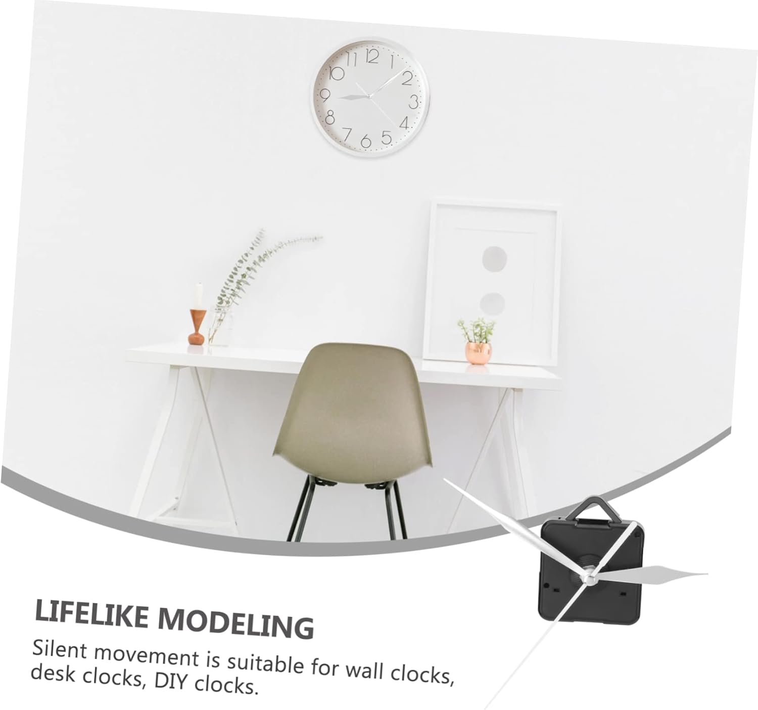 Silent Clock Movement Kit for Walls Desks