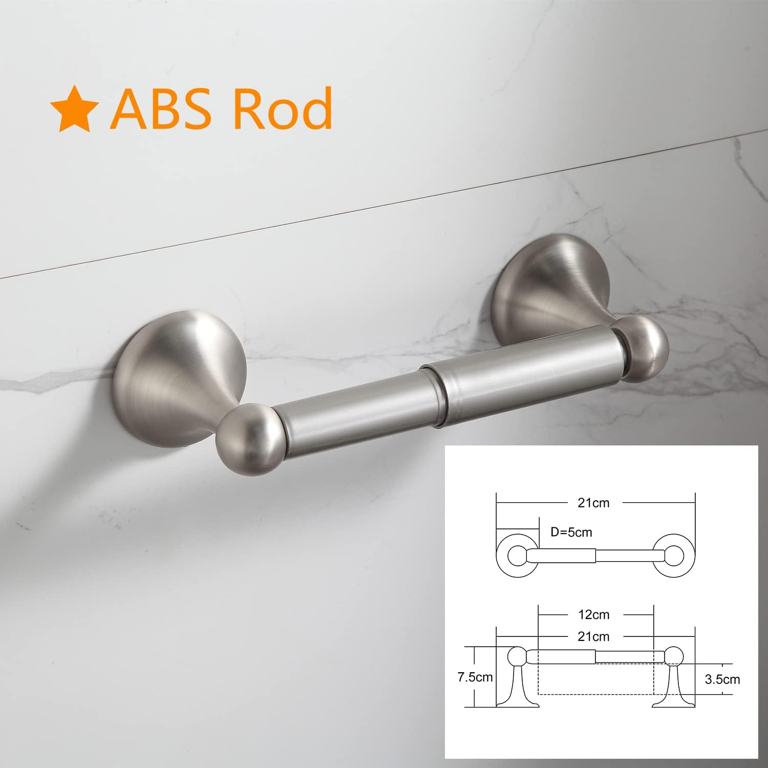 BGL 4-Piece Bathroom Set Adjustable Towel Bar Wall-Mounted Design