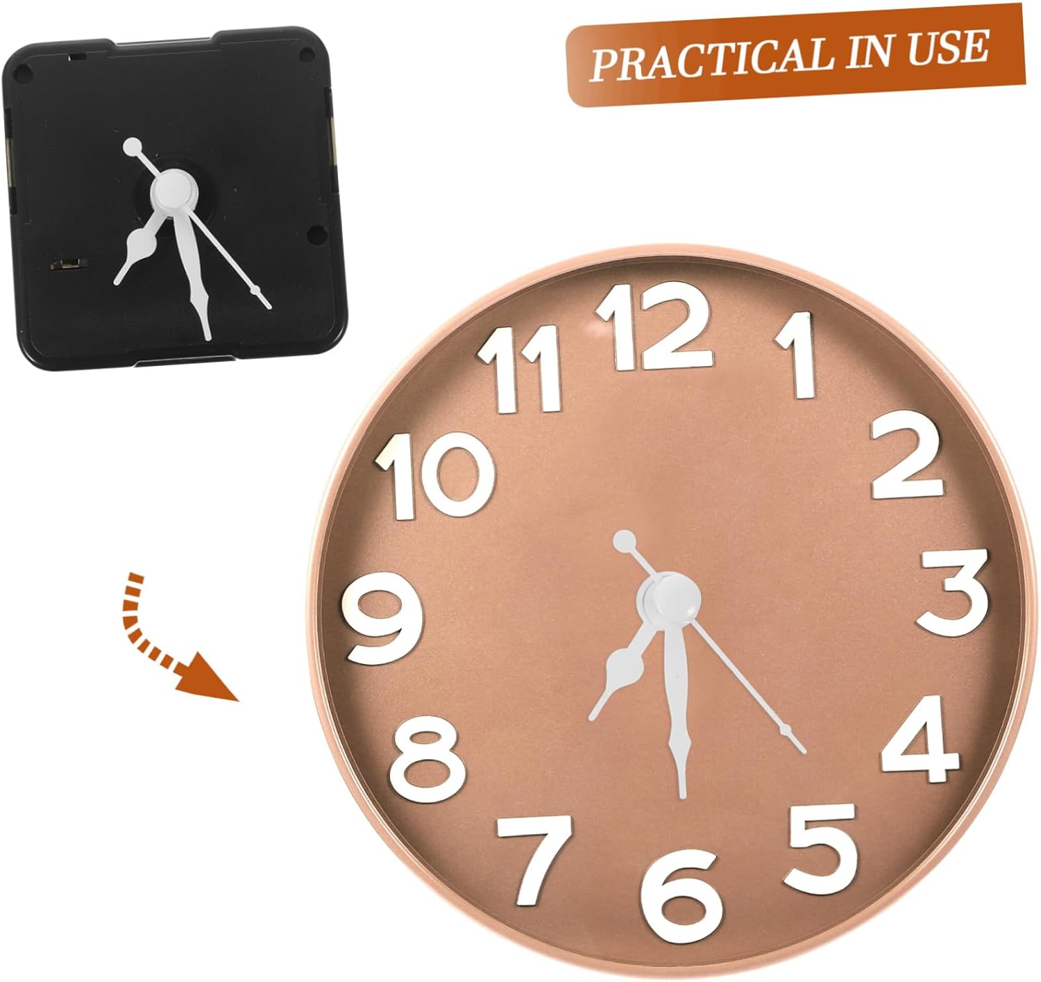 WOONEKY Plastic Clock Movement Kit for DIY Wall Clock Mechanism Repair