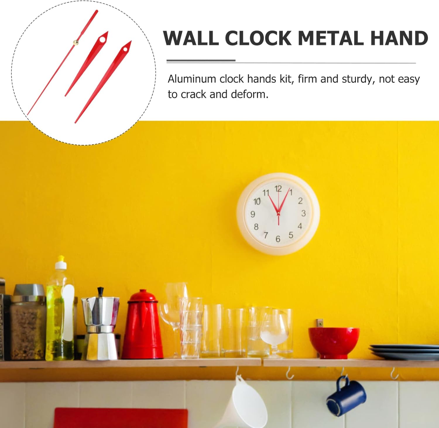 VILLCASE Digital Wall Clock Hands Set