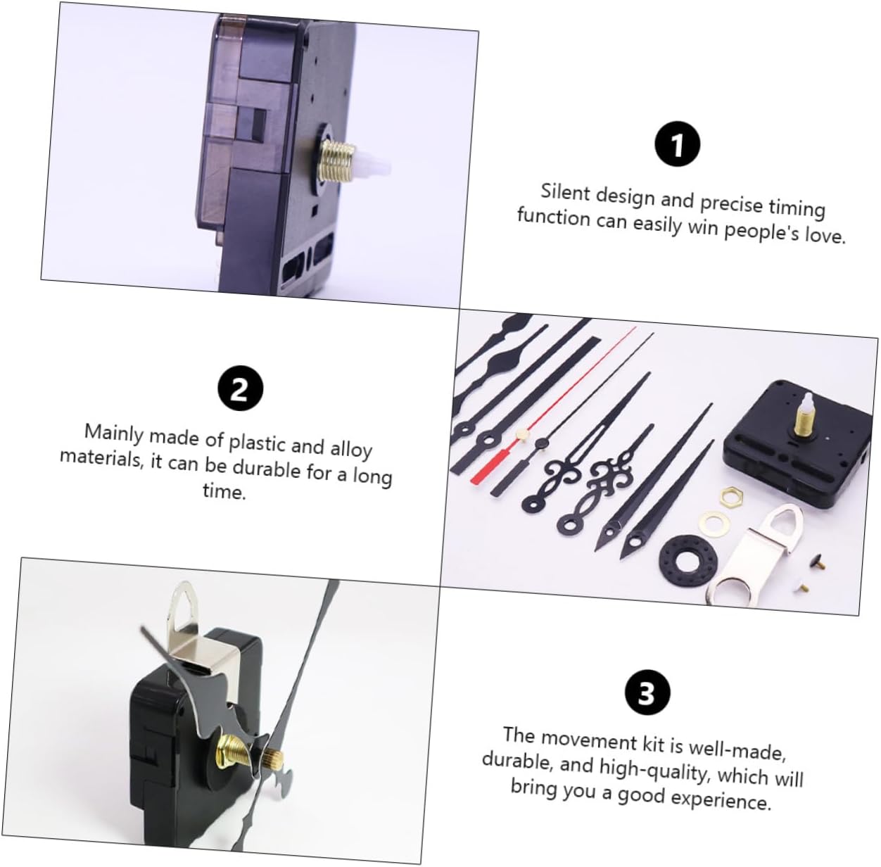 Elegant Precision Clock Kit for DIY and Home Decor