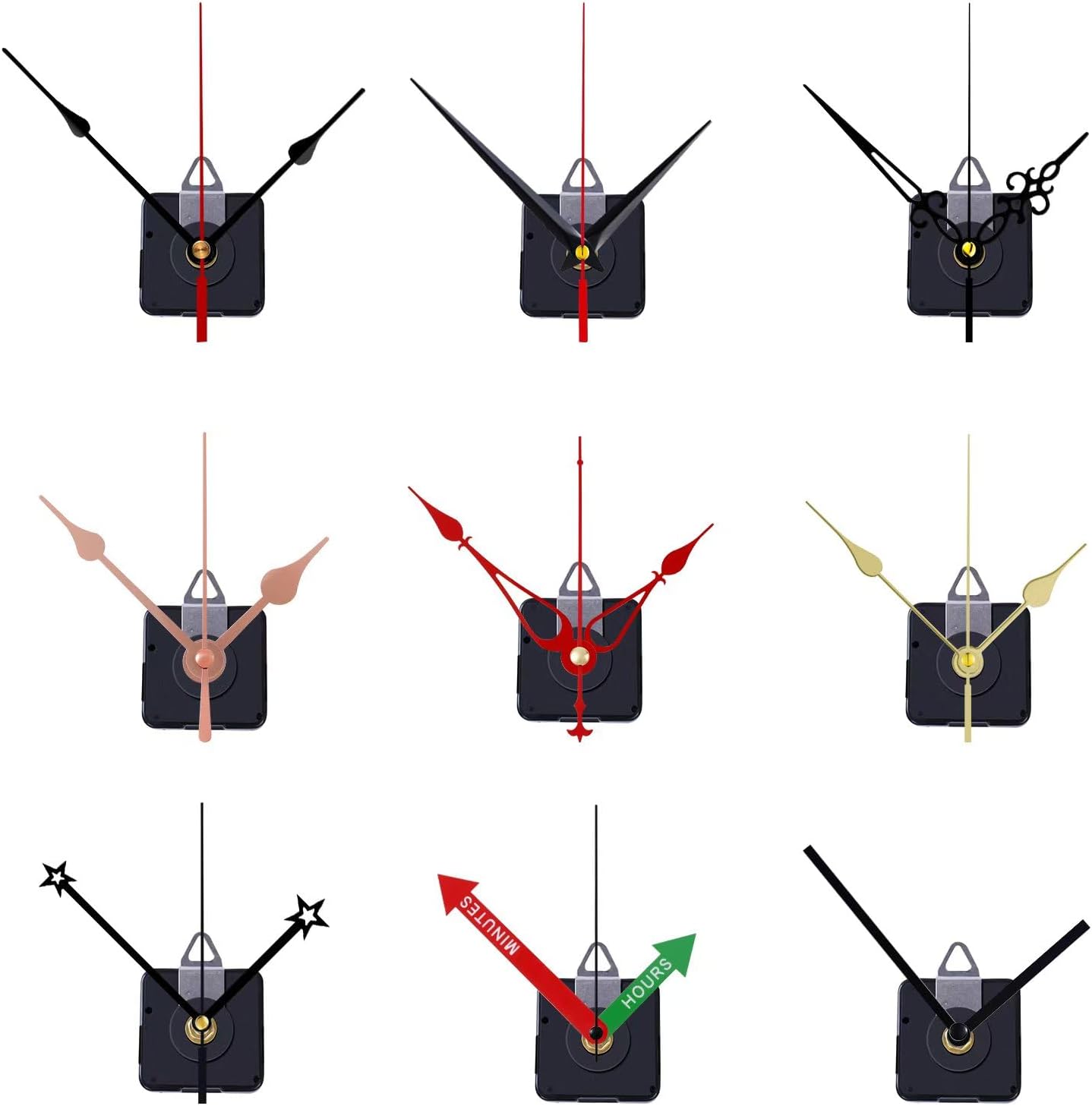 EMOOM Clock Repair Kit 12PCS Replacement Set for Silent Motor Clocks