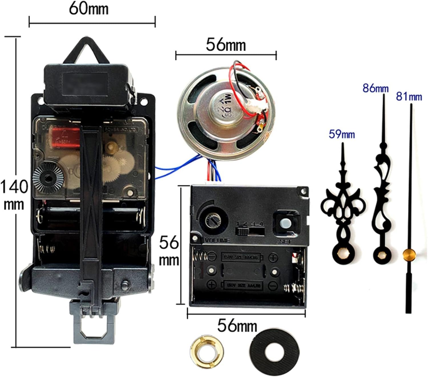 Complete Pendulum Clock Movement Repair Kit for DIY
