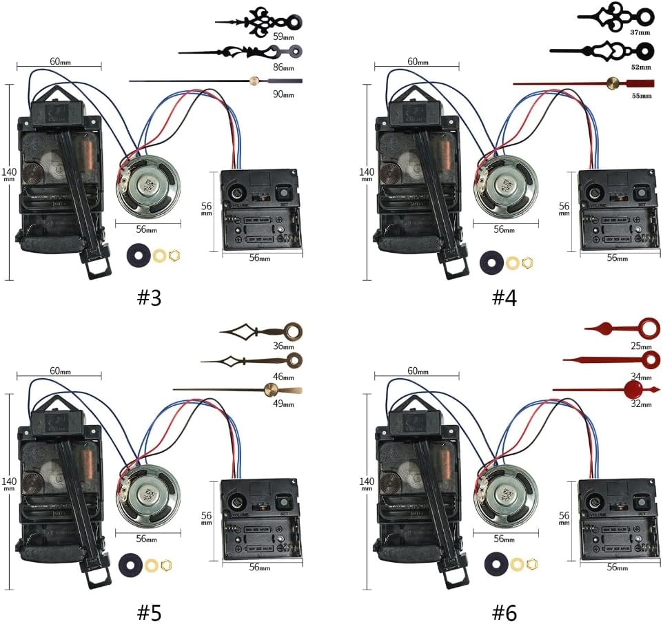 Generic Wall Clock Movement Set 12888