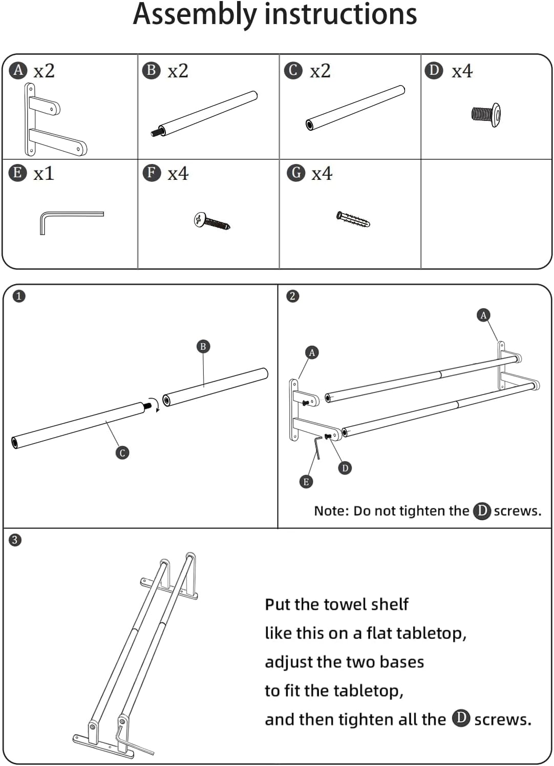 Double Towel Bar for Bathroom - Stainless Steel Wall-Mounted Towel Holder