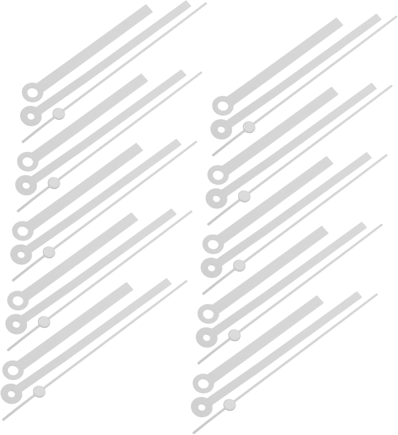 10 Set White Wall Clock Hands for DIY or Repair Use