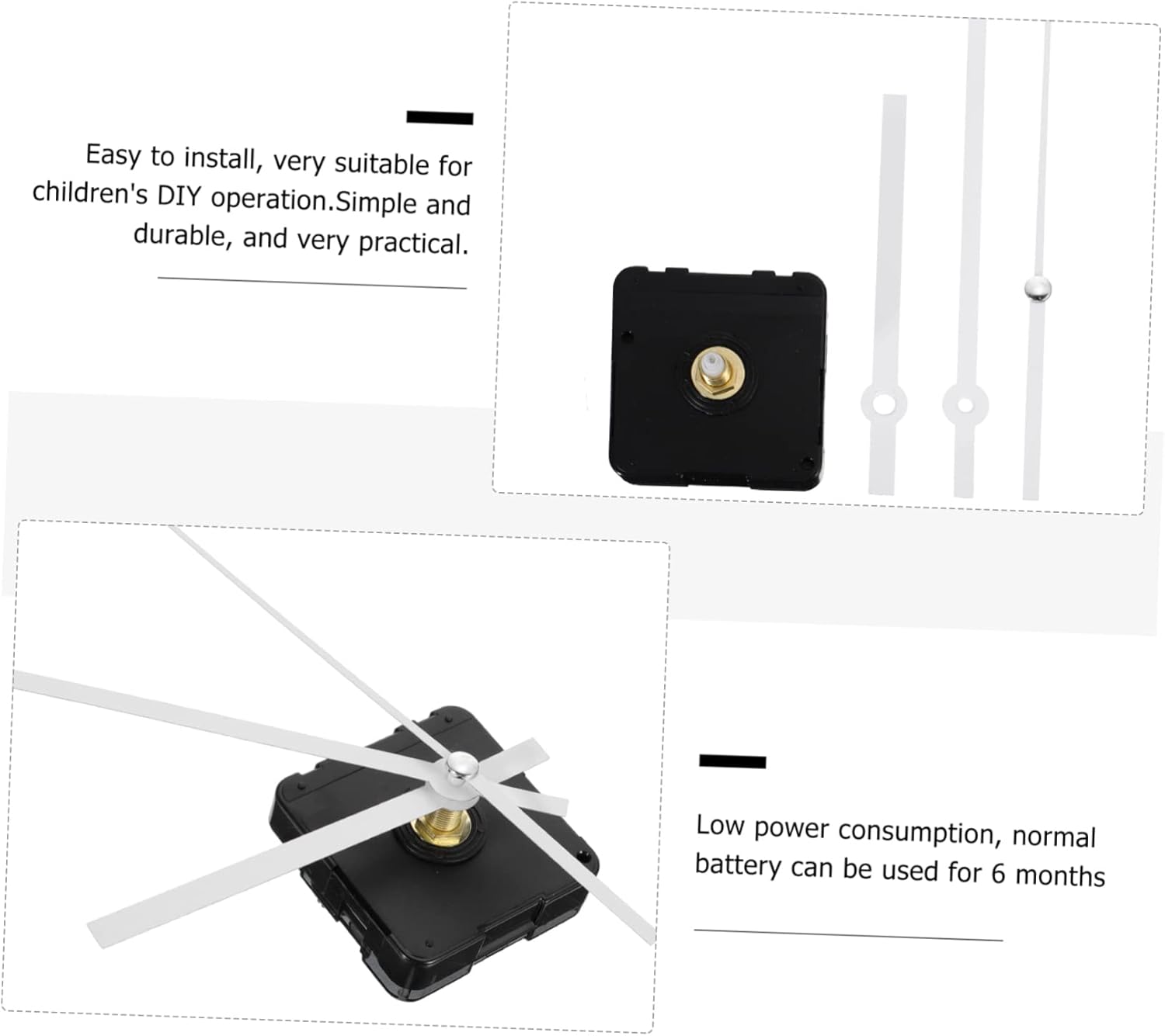 Simple DIY Clock Movement Kit Precise Battery-Driven Watch for Modern Clocks