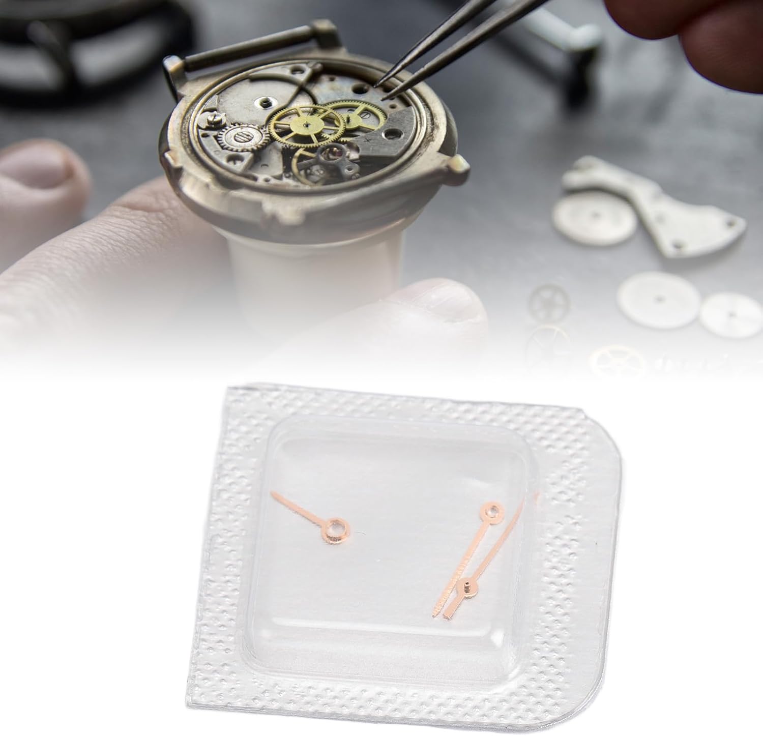 Sturdy Clock Movement Hands Set for Watch Repair with Rose Gold Finish