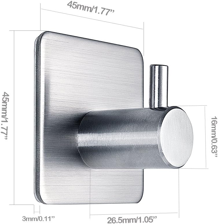 Sturdy Durable Adhesive Hooks for Bathroom Bedroom Storage