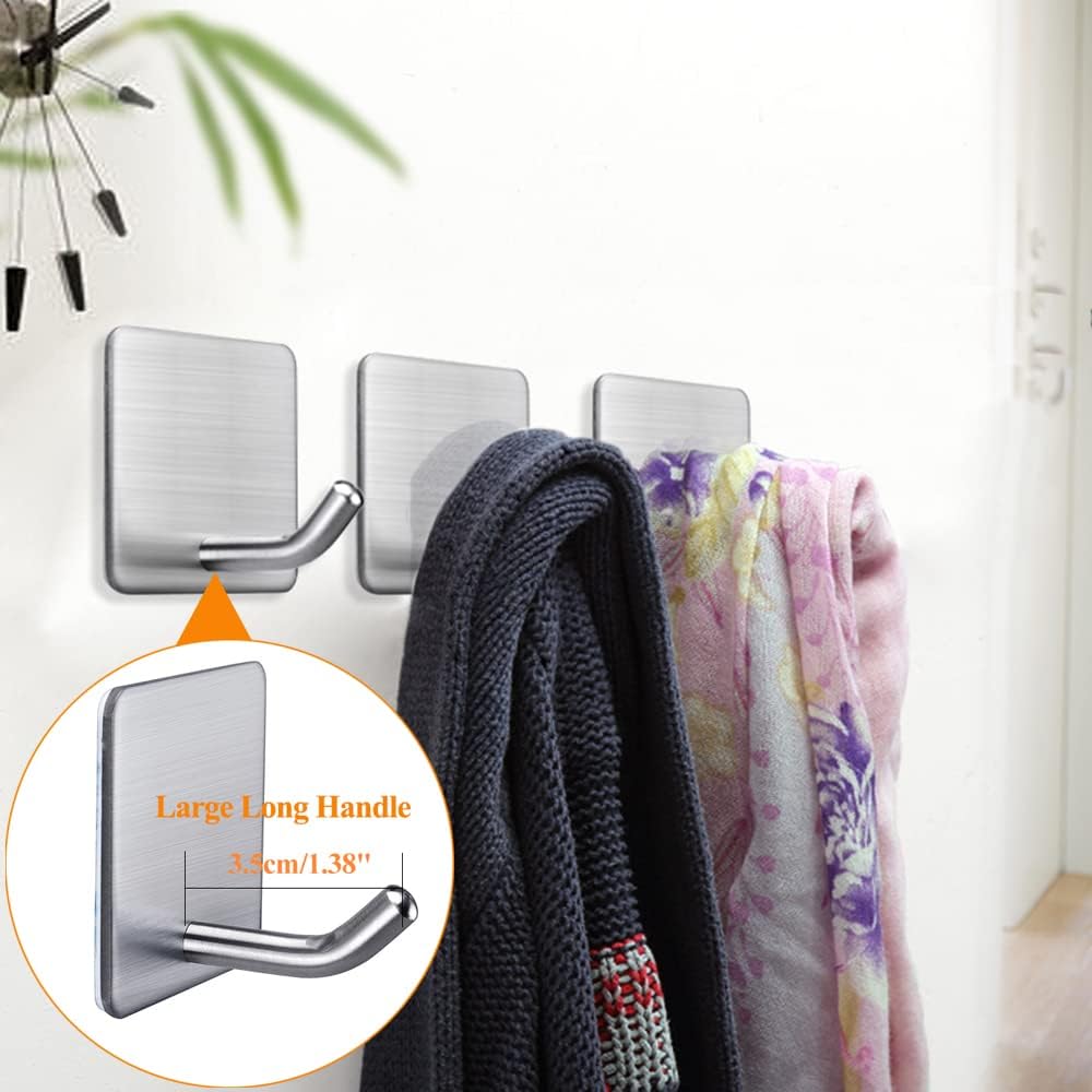 Heavy Duty Adhesive Towel Hook Set